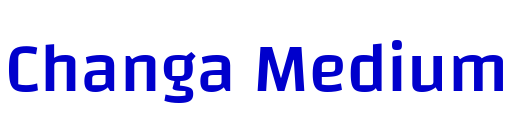 Changa Medium 字体
